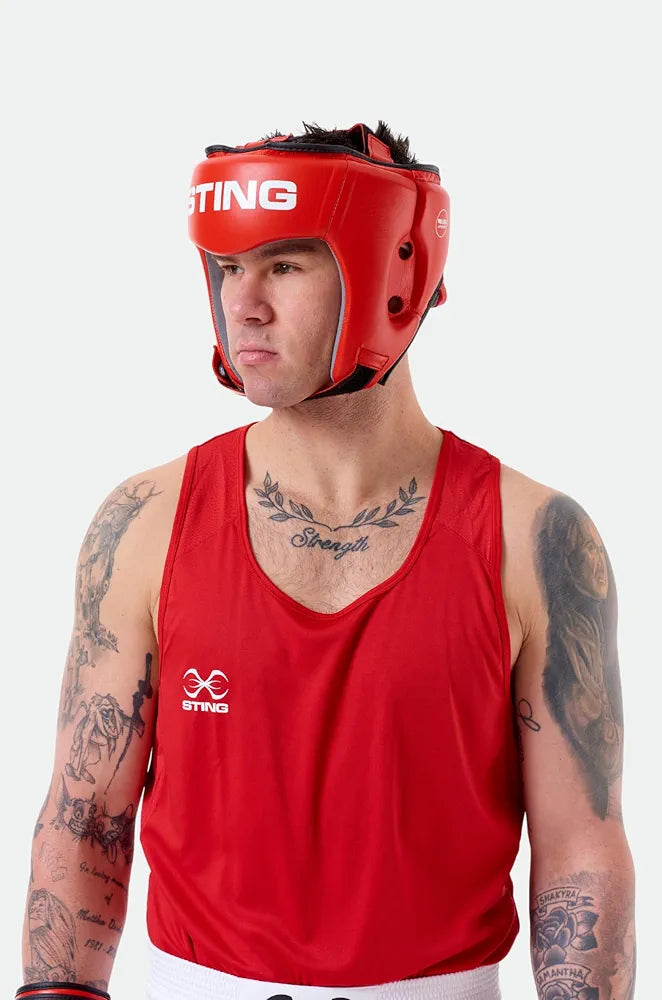 STING Competition Head Guard, IBA-Approved and USA Boxing-Approved Headgear, Premium Boxing Equipment for Professional Competition and Boxing Training