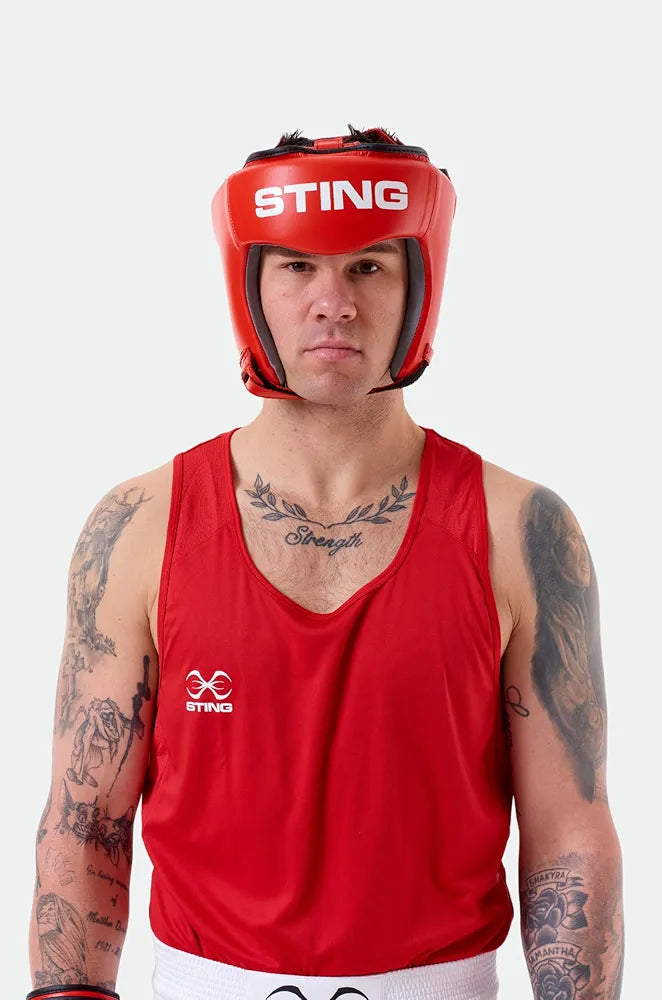 STING Competition Head Guard, IBA-Approved and USA Boxing-Approved Headgear, Premium Boxing Equipment for Professional Competition and Boxing Training